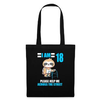 18 please help me across road 18th birthday - Tote Bag - black - Front