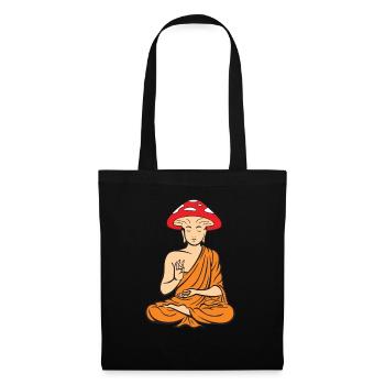 Mushroom Buddha Zen Yoga Méditation Fungi - Sac en tissu - noir - Devant