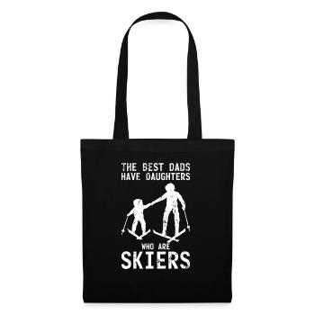 The Best Dads Have Daughters Who Are Skiers Papa - Tote Bag - black - Front