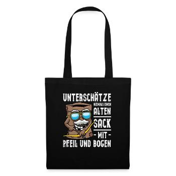 Bogenschießen Bogensport Bogen Schießen - Stoffbeutel - Schwarz - Vorne