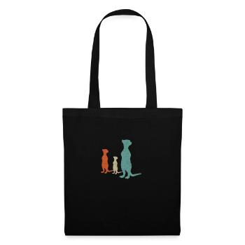 Suricates - Sac en tissu - noir - Devant