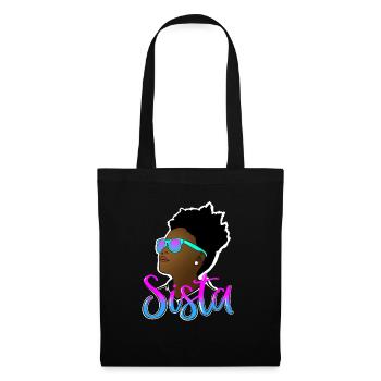 Black Sista Queen Melanin African American Women - Stoffbeutel - Schwarz - Vorne
