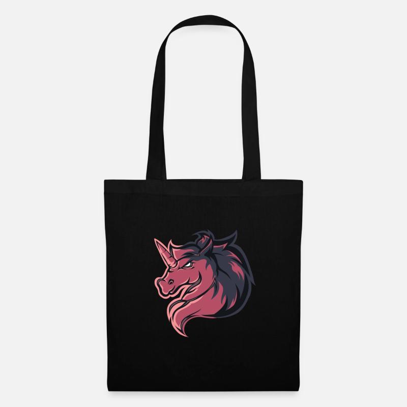 Einhorn - Stoffbeutel - Schwarz
