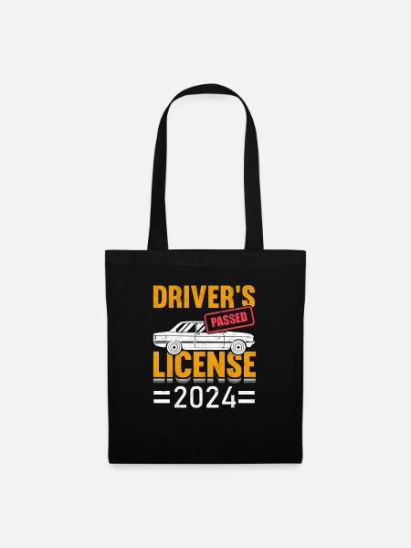 Drivers License 2024 Passed Drivers Permit Teen - Stoffbeutel - Schwarz