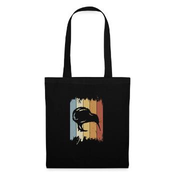 Kiwi Vogel Vintage Kiwi Vogel Liebhaber Vintage - Stoffbeutel - Schwarz - Vorne