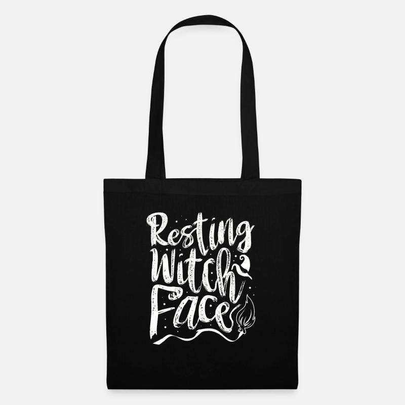Halloween Lustig Resting witch face - Stoffbeutel - Schwarz