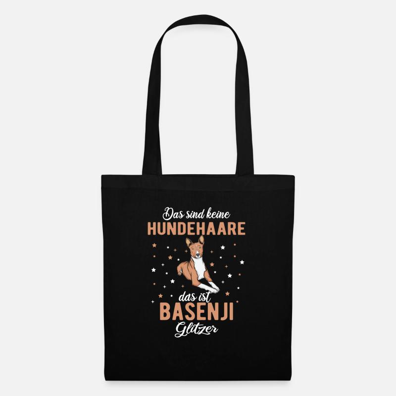 Basenji Hundespruch - Stoffbeutel - Schwarz