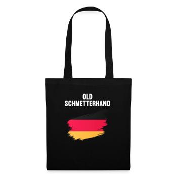 Tischtennis Retro Spieler Old Schmetterhand - Stoffbeutel - Schwarz - Vorne