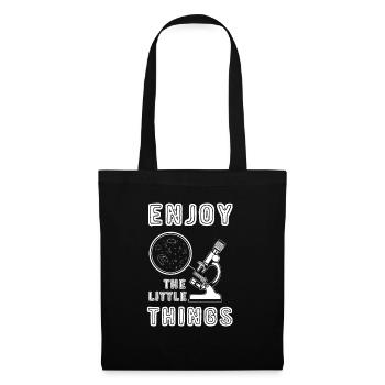 Enjoy The Little Things Microbiologie - Sac en tissu - noir - Devant