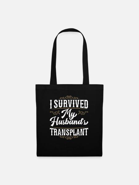 Transplantation Überlebt Organspende Organspender - Stoffbeutel - Schwarz