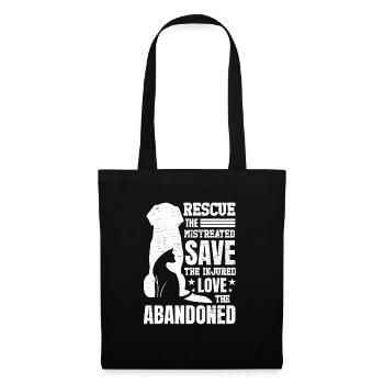 Animal rescue funny - Tote Bag - black - Front