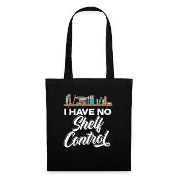 Je n’ai pas de contrôle des étagères Livres Lire - Sac en tissu - noir - Devant