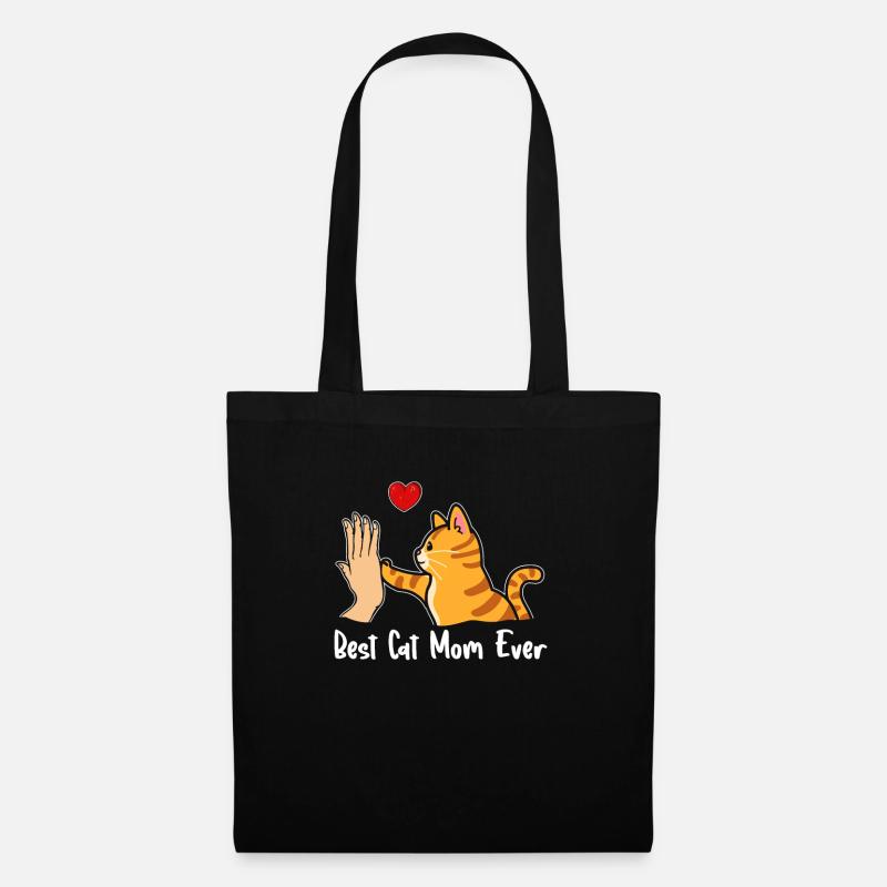 Best Cat Mom Ever - Stoffbeutel - Schwarz