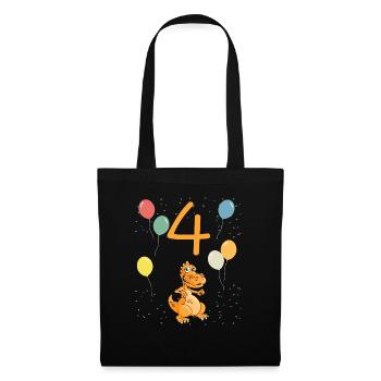 4th birthday children's birthday 4 years - Tote Bag - black - Front