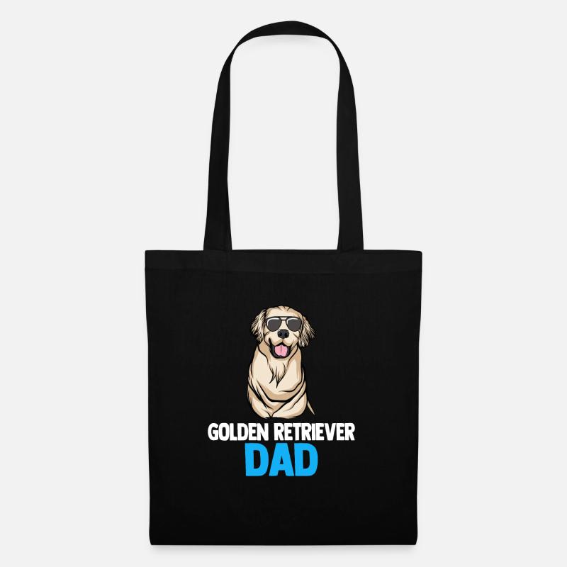 Golden-Retriever | Golden Retriever - Stoffbeutel - Schwarz