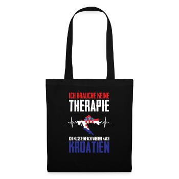 Croatia No Therapy Holiday Croatia Heartbeat - Tote Bag - black - Front