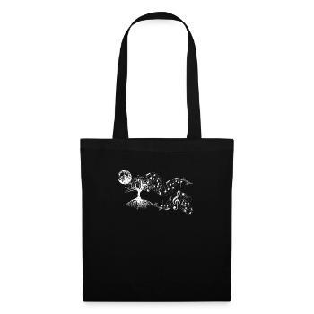 Tree Moon Notes de musique Notes de musique Amateurs de musique - Sac en tissu - noir - Devant