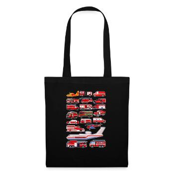 Fire Truck Firefighter Emergency Vehicles - Tote Bag - black - Front