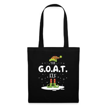 Christmas Family Matching The G O A T Elf Gift - Stoffbeutel - Schwarz - Vorne