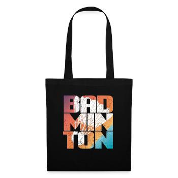 Colorful design badminton with badminton - Tote Bag - black - Front