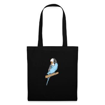 Perruche - Sac en tissu - noir - Devant