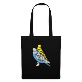 Perruche - Sac en tissu - noir - Devant