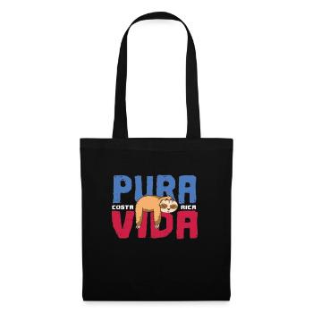 Pura vida Faultier - Stoffbeutel - Schwarz - Vorne