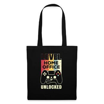 Level Homeoffice Unlocked Rétro Gamer Home Office - Sac en tissu - noir - Devant