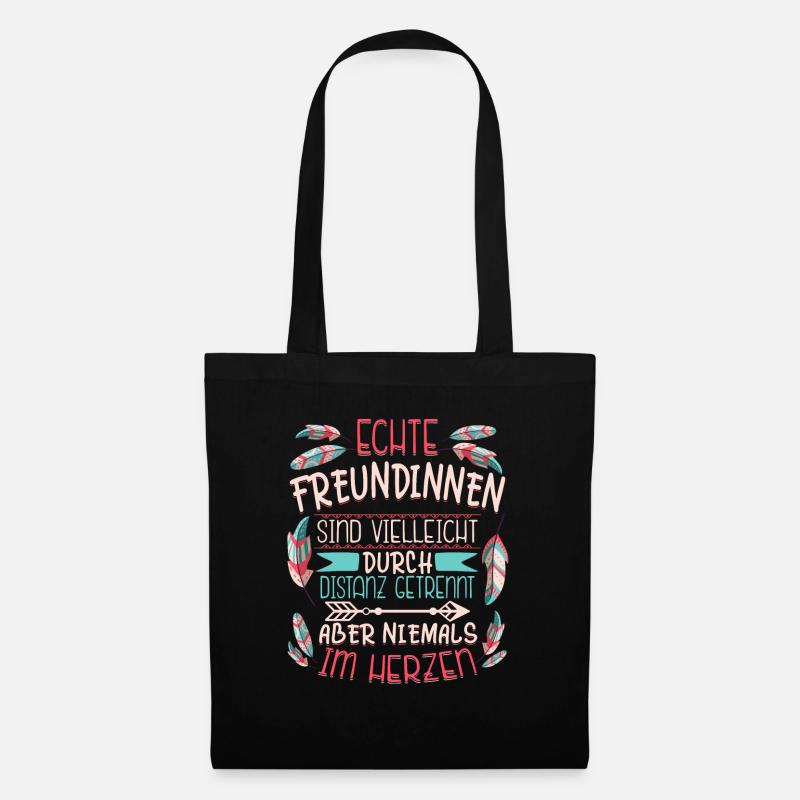 Beste Freundin - Stoffbeutel - Schwarz