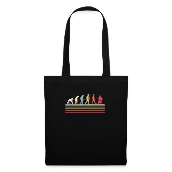Rétro Evolution violoncelle musicien musique violoncelle - Sac en tissu - noir - Devant