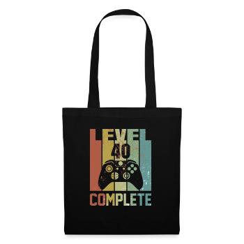 Level 40 complete Birthday Shirt Gift - Tote Bag - black - Front