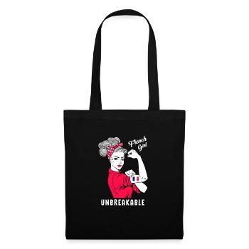French Girl Unbreakable Strong French Woman - Tote Bag - black - Front