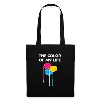 Pansexual Pride Lustige Designfarben der PANSEXUAL - Stoffbeutel - Schwarz - Vorne