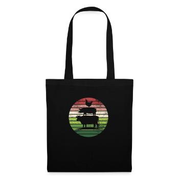 Farm Animals Cow Beef Pig Chicken Rooster Farmer - Tote Bag - black - Front