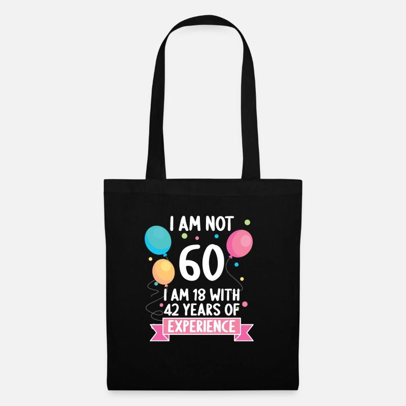 60 ans 60 ans 60 ans 60 ans 60 ans - Sac en tissu - noir