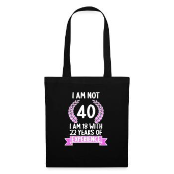 40 ans 40 ans 40 ans 40 ans 40 ans - Sac en tissu - noir - Devant