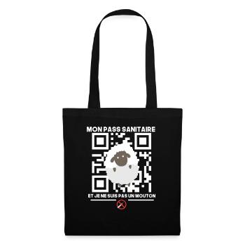 Mon pass sanitaire anti vaccin humour covid - Sac en tissu - noir - Devant