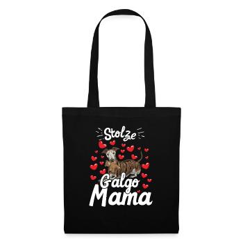 Galgo Espanol Mama - Stoffbeutel - Schwarz - Vorne