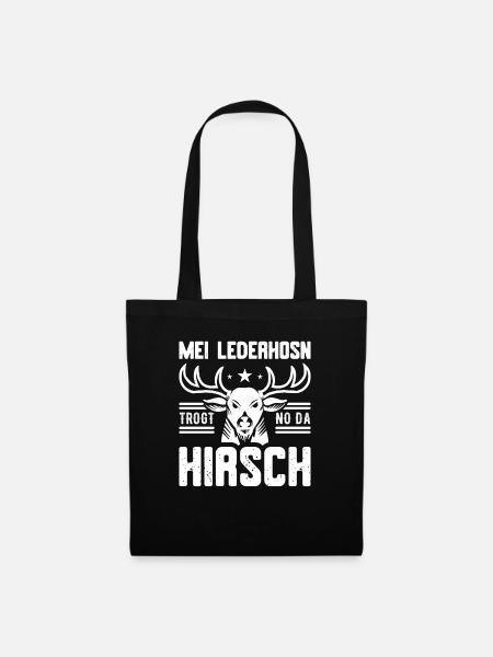 Lederhose - Stoffbeutel - Schwarz