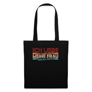 Tauchen Taucher - Stoffbeutel - Schwarz - Vorne