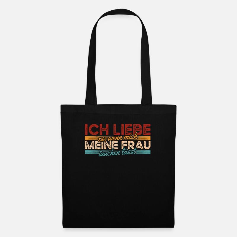 Tauchen Taucher - Stoffbeutel - Schwarz