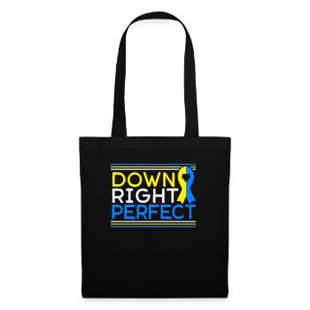Syndrome de Down Right Perfect Down - Sac en tissu - noir - Devant