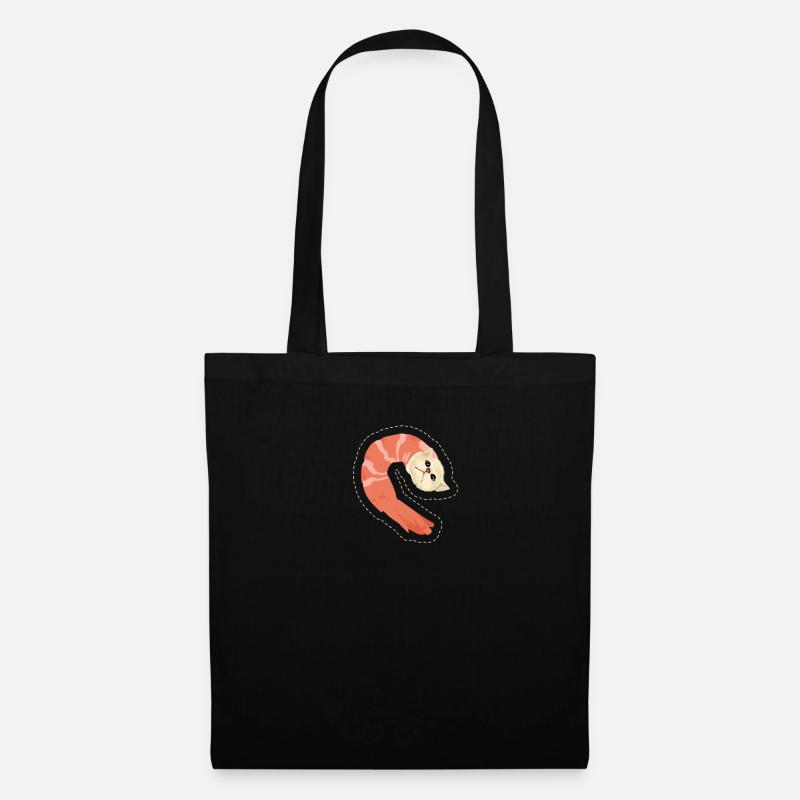 Katze Shrimp - Stoffbeutel - Schwarz