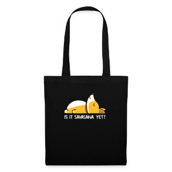 Corgi Yoga Dogs Is It Savasana Yet Meditation - Tote Bag - black - Front