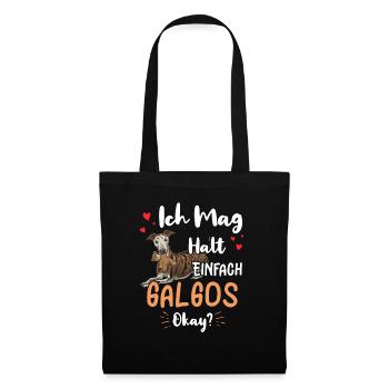 Galgo Espanol - Stoffbeutel - Schwarz - Vorne