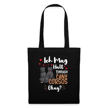 Cane Corso - Stoffbeutel - Schwarz - Vorne