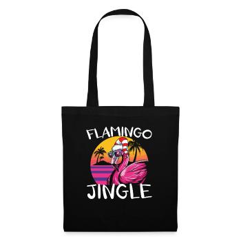 Flamingo Jingle Christmas Day Pink Flamingos Xmas - Tote Bag - black - Front