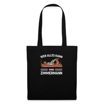 Zimmermann Spruchl I Zunft Wappen Motiv für - Stoffbeutel - Schwarz - Vorne