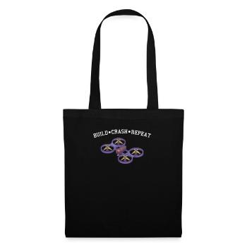 Construire Crash Repeat I Drone FPV Motif pour - Sac en tissu - noir - Devant