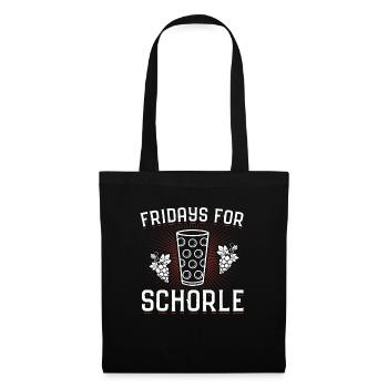 Vendredi pour Schorle Weinschorle Wein Pfälzer - Sac en tissu - noir - Devant